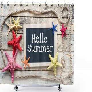 Personality  Hello Summer Shower Curtains