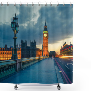 Personality  Big Ben At Night, London Shower Curtains