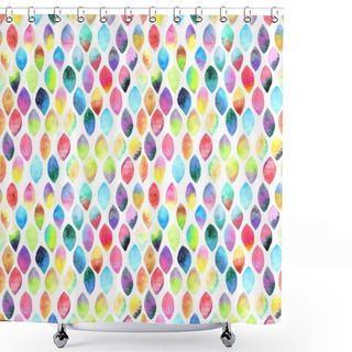 Personality  Seamless Pattern Of Paint Splash Watercolor Drops Shower Curtains