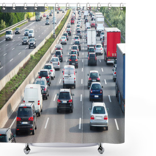 Personality  Rush Hour On Highway Shower Curtains