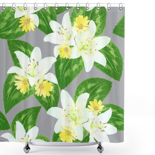 Personality  Watercolor Nature Seamless Background Shower Curtains