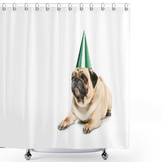 Personality  Dog In Party Hat Shower Curtains