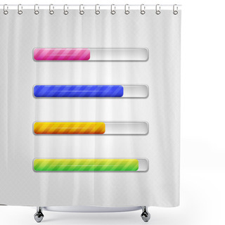 Personality  Vector Loading Bars. Vector Illustration  Shower Curtains