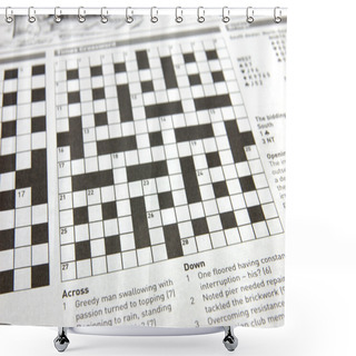 Personality  Crossword Puzzle Shower Curtains