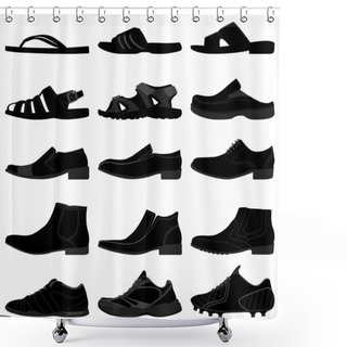 Personality  Man Male Men Shoes Footwear Shower Curtains