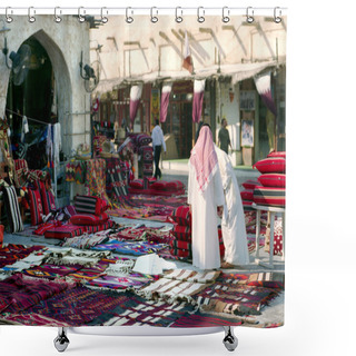 Personality  Morning In Souq Waqif, Qatar Shower Curtains