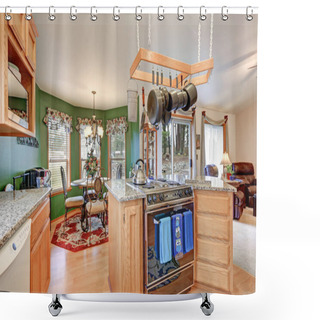 Personality  Bright Colorful Rambler Kitchen Room Design Shower Curtains