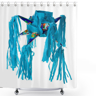 Personality  Blue Pinata Shower Curtains