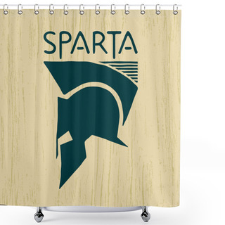 Personality  Spartan Helmet Logo Shower Curtains