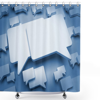 Personality  Blank Speech Bubble. Shower Curtains