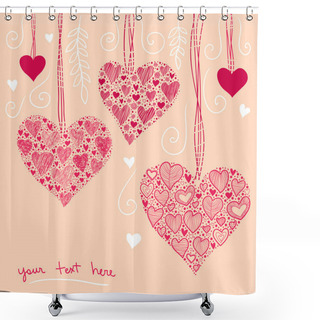 Personality  Hearts Decoration Shower Curtains