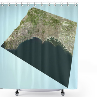 Personality  Naples Satellite View Shower Curtains