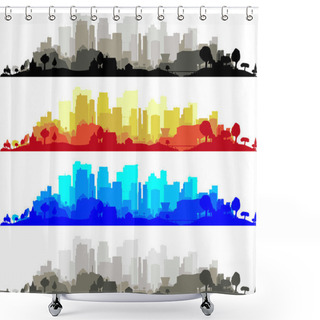 Personality  City Edge Shower Curtains