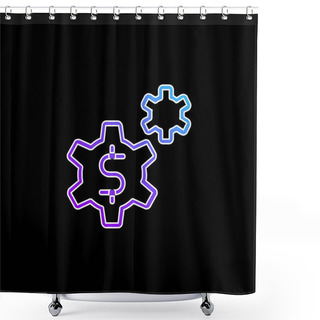 Personality  Application Blue Gradient Vector Icon Shower Curtains