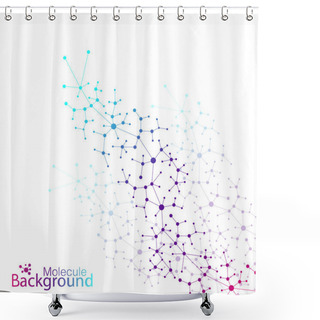 Personality  Geometric Colorful Background Molecule And Communication. Vector Illustration Shower Curtains