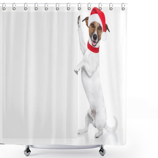 Personality  Christmas Dog Placeholder Shower Curtains