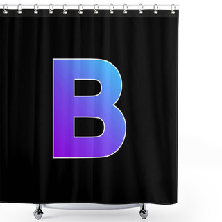 Personality  B Blue Gradient Vector Icon Shower Curtains