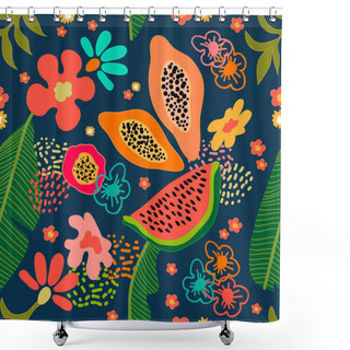 Personality  Exotic Garden Blossom. Shower Curtains