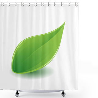 Personality  Green Leaf Shower Curtains