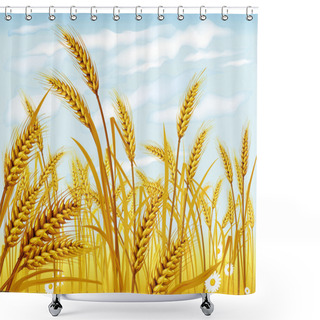 Personality  Wheat In The Field Shower Curtains