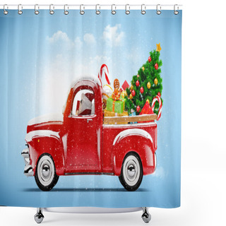 Personality  Christmas Background Shower Curtains