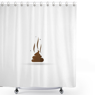Personality  Poo Vector Icon Shower Curtains