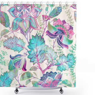 Personality  Floral Seamless Pattern, Provence Style Shower Curtains