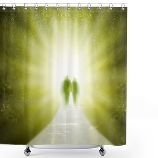 Personality  Walk Into Light Shower Curtains