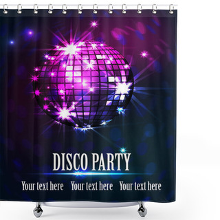Personality  Background Disco Party Shower Curtains