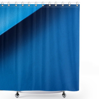 Personality  Design Concept - Deep Blue Folded Japanese Washi Paper For Mockup Shower Curtains