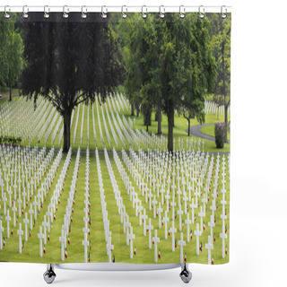 Personality  Memorial Day At American Cemetery  Shower Curtains