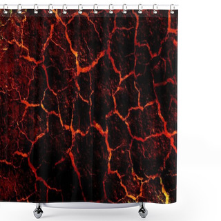 Personality  Art Hot Lava Fire Abstract Pattern Illustration Background Shower Curtains