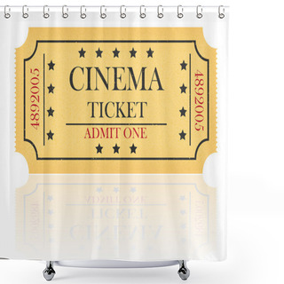 Personality  Cinema Ticket Vector Illustration Shower Curtains