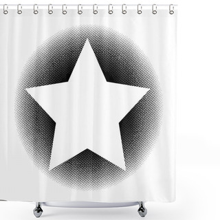 Personality  Star Shape Halftone Texture Shower Curtains