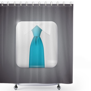 Personality  Vector Shirt And Tie Illustration Shower Curtains
