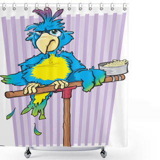 Personality  Grumpy Parrot Shower Curtains