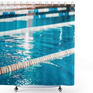 Personality  Lanes Of A Competition Swimming Pool Shower Curtains