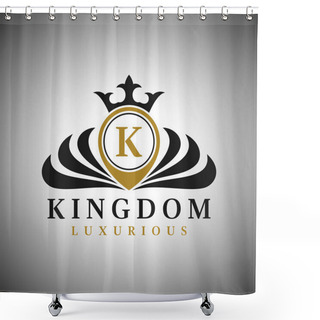 Personality  Letter K Logo - Classic Luxurious Style Logo Template Shower Curtains