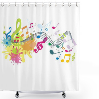 Personality  Music Background Shower Curtains