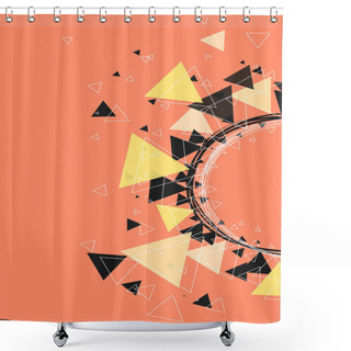 Personality  Triangles, Stars And Circle Pattern Background. Shower Curtains