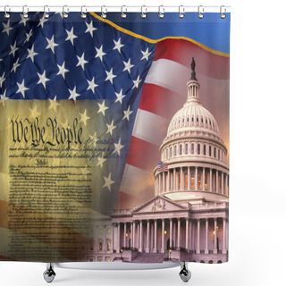 Personality  Patriotic Symbols - United States Of America Shower Curtains