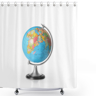 Personality  Globe On Stand Isolated Shower Curtains