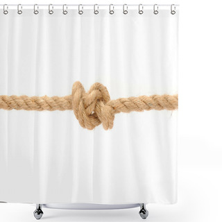 Personality  Jute Rope With Knot Shower Curtains