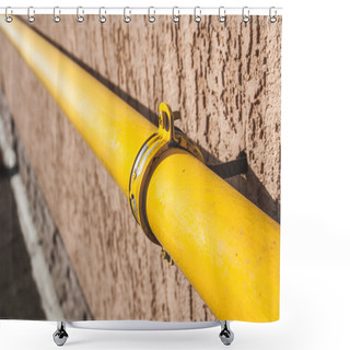 Personality  Gas Pipe On The Wall Shower Curtains