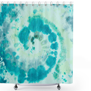 Personality  Tie Dye Spiral. Green Color Print. Tie-Dye Art Shower Curtains