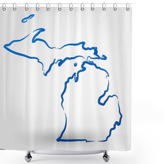 Personality  Michigan Shower Curtains
