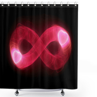 Personality  Two Glowing Hearts In Infinity Sign Shower Curtains