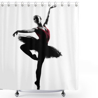 Personality  Young Woman Ballerina Ballet Dancer Dancing Shower Curtains