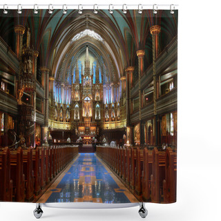 Personality  View Interior Of The Notre-Dame Basilica Shower Curtains