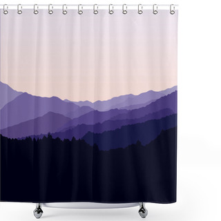 Personality  Blue Ridge Mountains Landscape Shower Curtains